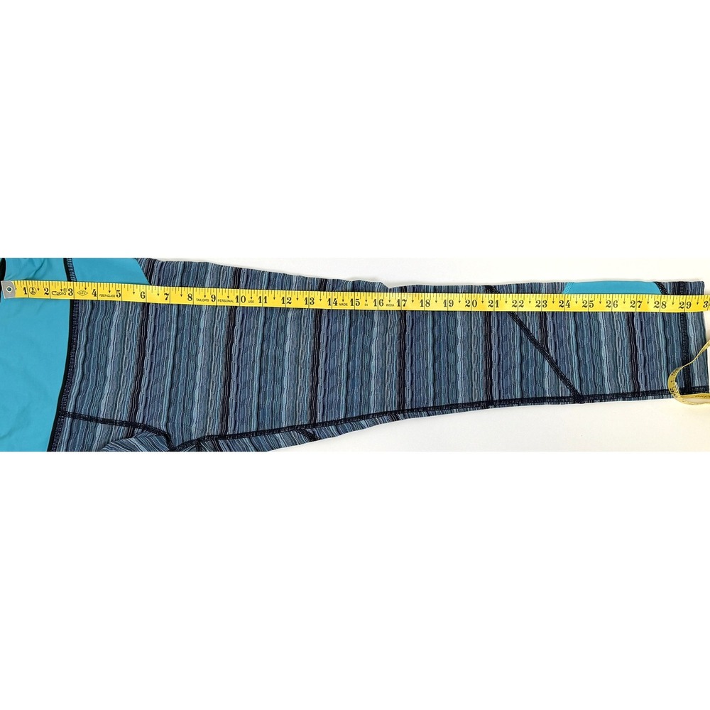 Lululemon Speed Up Crop Leggings Size 6 Blue Space Dye Running Yoga Pockets - Picture 8 of 12